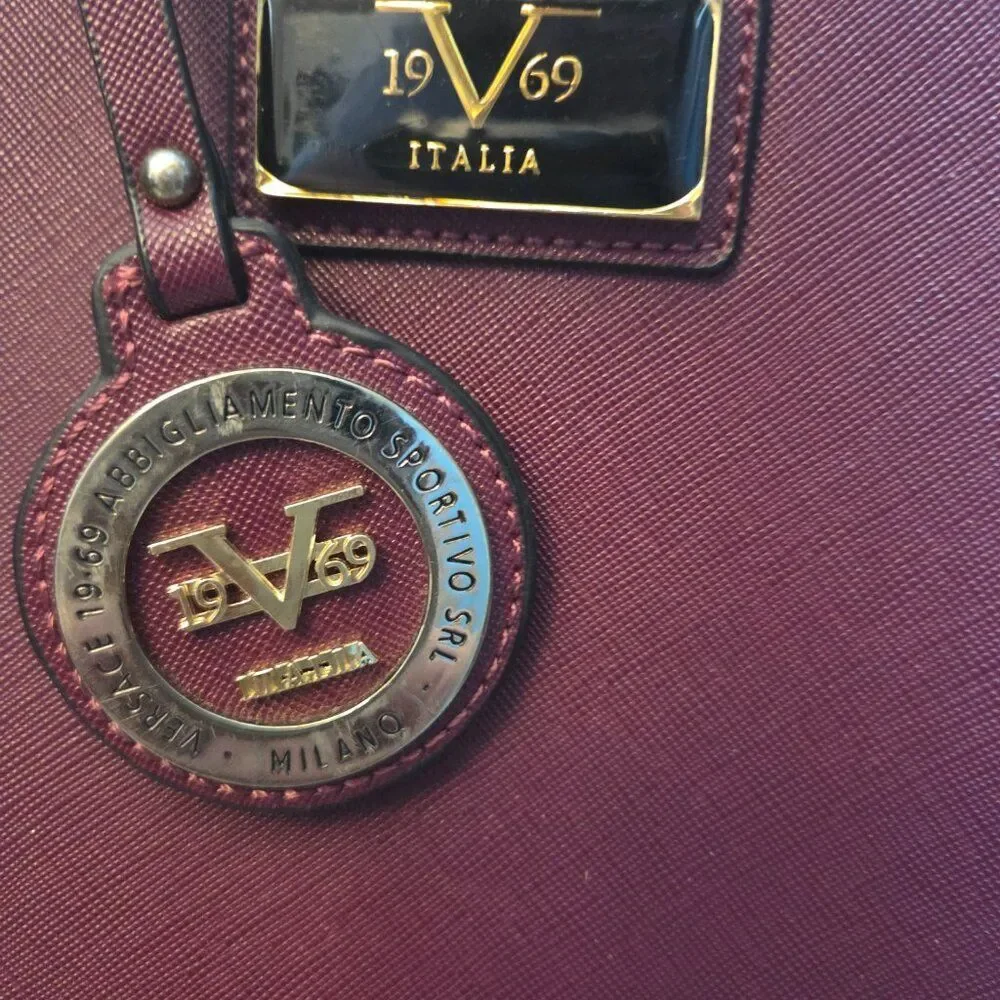 Versace 19.69 Abbigliamento Sportivo SRL Plum Handbag/Satchel